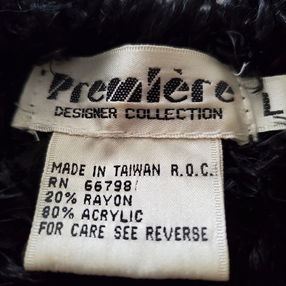 Vintage Premiere Designer Collection Black Top Short Sleeve Large - Picture 4 of 7